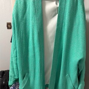 Teal Open-Front Ladies Blazer Jacket